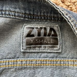 ZYIA faded indigo jean jacket. Washed but never worn! Retails for $94
